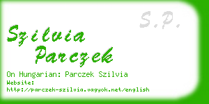 szilvia parczek business card